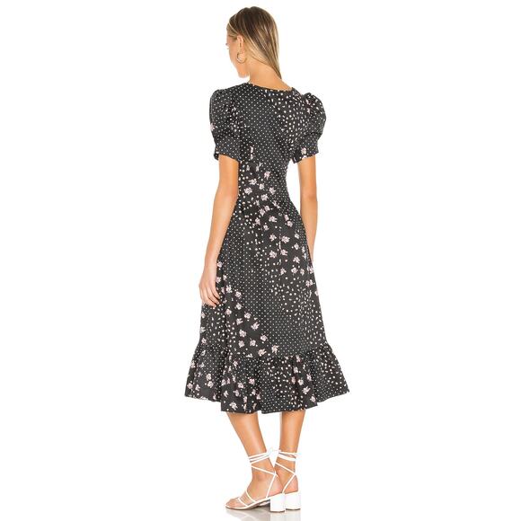 NWT For Love & Lemons Sz S CAMELLIA Midi Maxi Floral Paisley Dress - Picture 6 of 15
